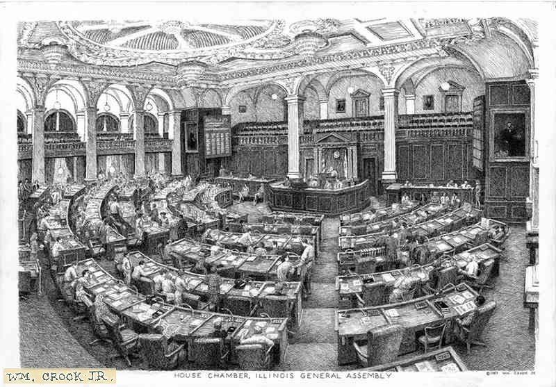 William Crook Jr Gallery/Illinois State Capitol/9.Senate Chamber